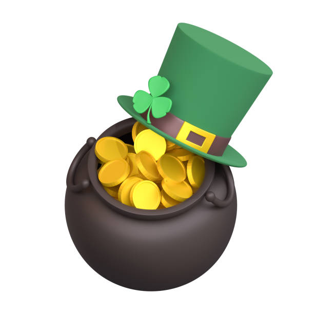 istock A pot of gold and a leprechaun's hat 1367598511