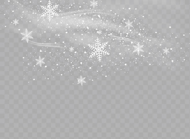 透明な背景に雪と風。白いグラデーション装飾要素.ベクターイラスト。冬と霧と雪。風と霧。 - winter focus on foreground backgrounds white点のイラスト素材／クリップアート素材／マンガ素材／アイコン素材