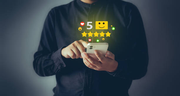 customer feedback experience,review concept. stock photo