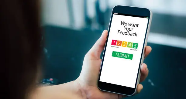 Photo of customer feedback experience,review concept.