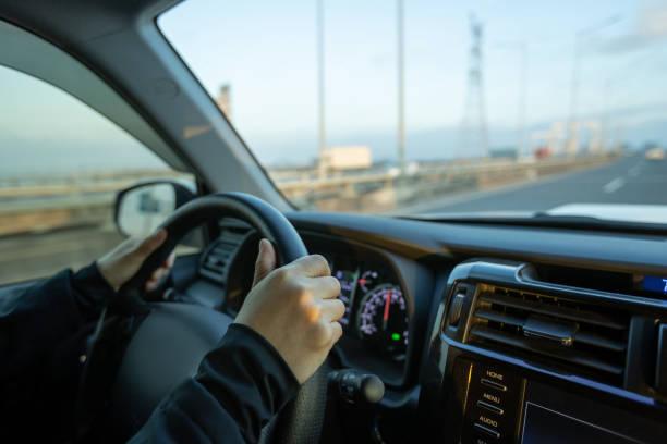 istock Driving car on highway in china 1367630250