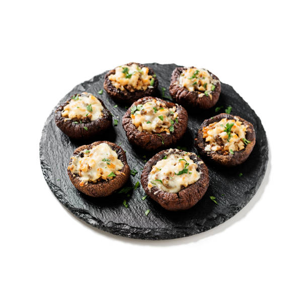 istock mushroom caps stuffed with chicken meat 1367633380