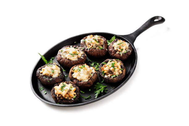 istock mushroom caps stuffed with chicken meat 1367633382
