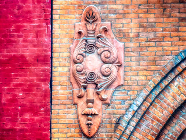 istock Traditional facade decorative elements, frequently used at urban buildings. 1367635780