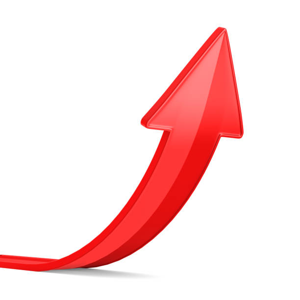 istock red arrow on white background. Isolated 3D illustration 1367636134