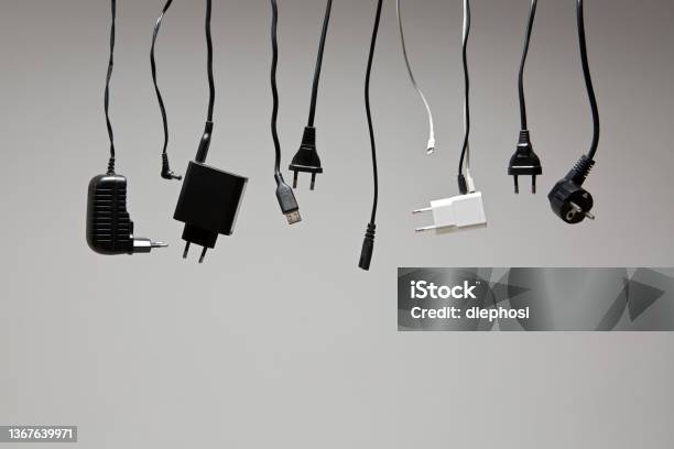 Stromkabel Stock Photo - Download Image Now - Electric Plug, Electricity, Power Cable