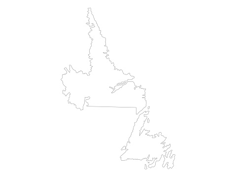 vector illustration of Newfoundland and Labrador map