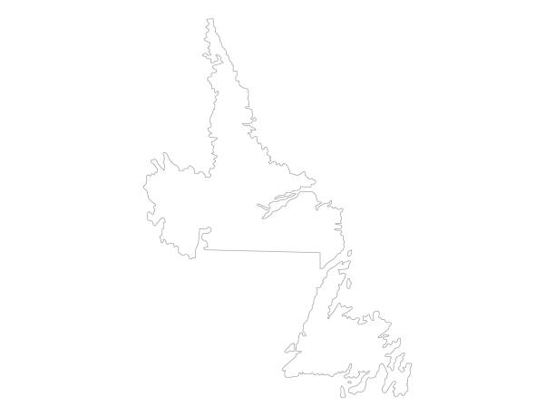 Newfoundland and Labrador map vector illustration of Newfoundland and Labrador map newfoundland & labrador stock illustrations