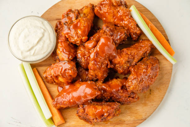 istock Traditional fried buffalo chicken wings 1367647829