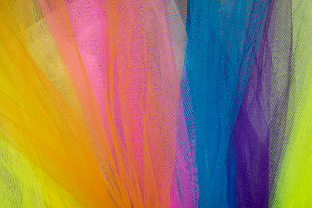 istock Colorful mesh fabric. Net-like appearance fabric. Abstract multicolored background 1367651139