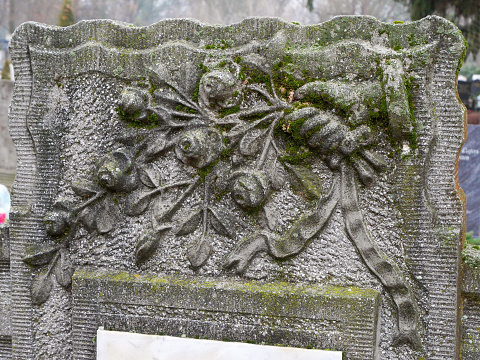 Old tombstone in the public cemetery