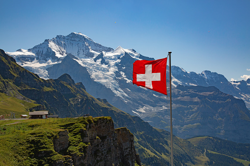 Summer landscape in the Jungfrau region