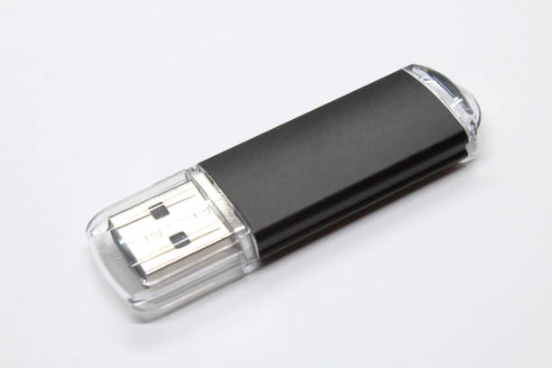 Usb flash drive. Close-up. Isolated object on white background. Isolate. stock photo