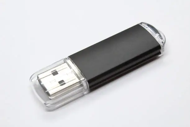 Usb flash drive. Close-up. Isolated object on white background. Isolate.