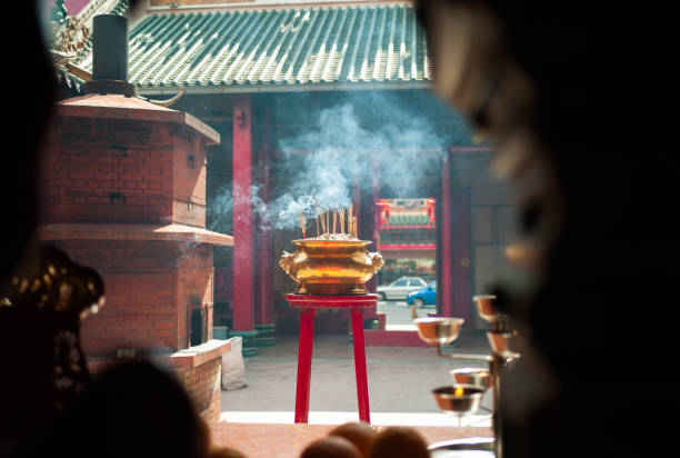 istock Incense Burner in Chinese Temple 1367663347