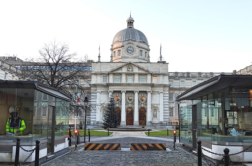 10th December 2021, Dublin, Ireland. Department of the Taoiseach and Government Buildings, the headquarters of the government of Ireland on Merrion Street, Dublin.