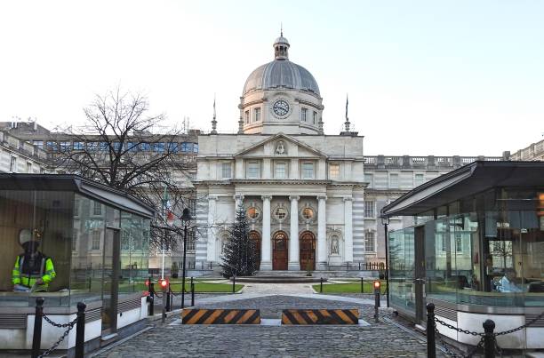 Government buildings 10th December 2021, Dublin, Ireland. Department of the Taoiseach and Government Buildings, the headquarters of the government of Ireland on Merrion Street, Dublin. coalition building stock pictures, royalty-free photos & images