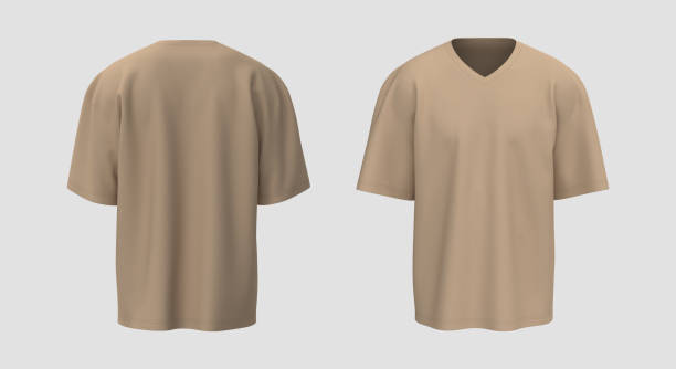 istock men's short-sleeve t-shirt mockup in front and back views, design presentation for print, 3d illustration, 3d rendering 1367666483