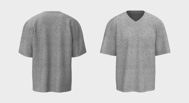 istock men's short-sleeve t-shirt mockup in front and back views, design presentation for print, 3d illustration, 3d rendering 1367666510