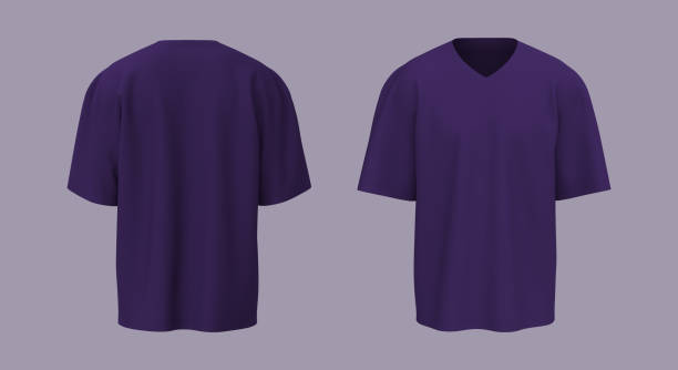 istock men's short-sleeve t-shirt mockup in front and back views, design presentation for print, 3d illustration, 3d rendering 1367666529