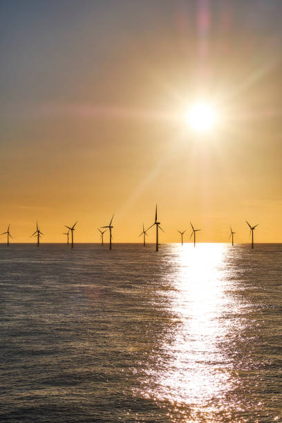 istock Windmills in the sea 1367673714