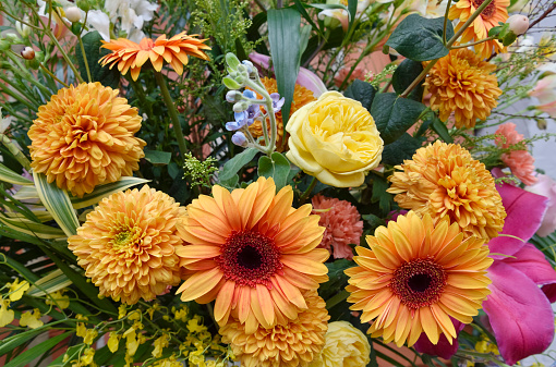 Colorful festive flower arrangement.