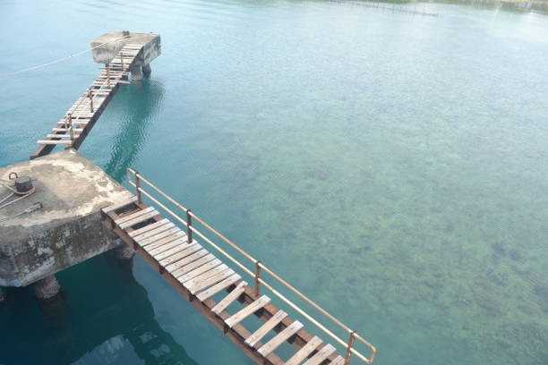istock wooden bridge in the old harbor 1367675106