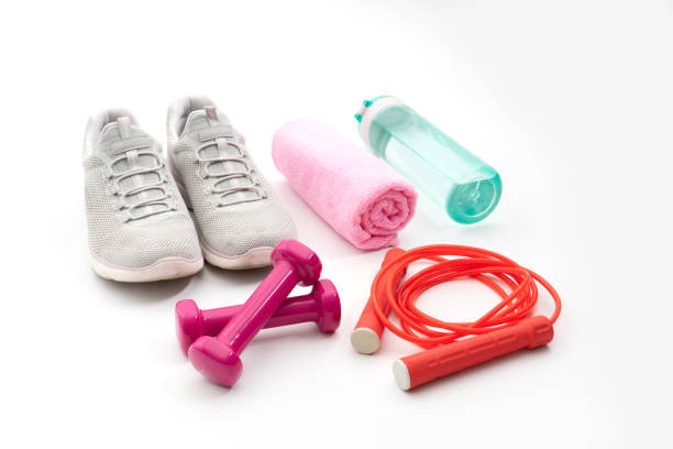 istock sports still life dumbbells on white 1367675335
