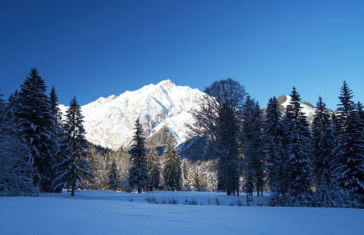 Outdoors in wintertime in pertisau austria