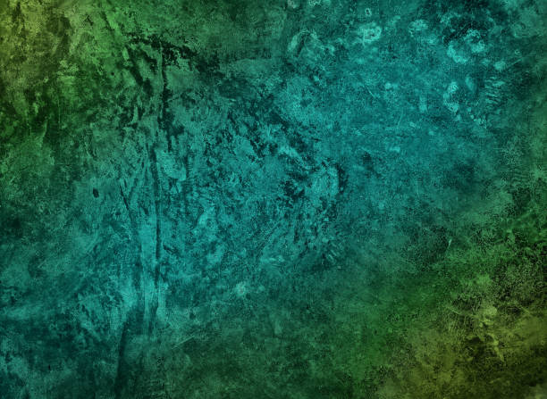 istock dirty gradient plaster blue and green concrete wall texture used as background. old grungy texture, vivid blue and green stained concrete background. texture of fantasy decorative stucco or cement. 1367678360