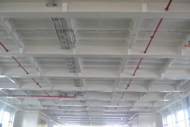 istock The ceiling of the ship is white and looks solid and strong 1367680509