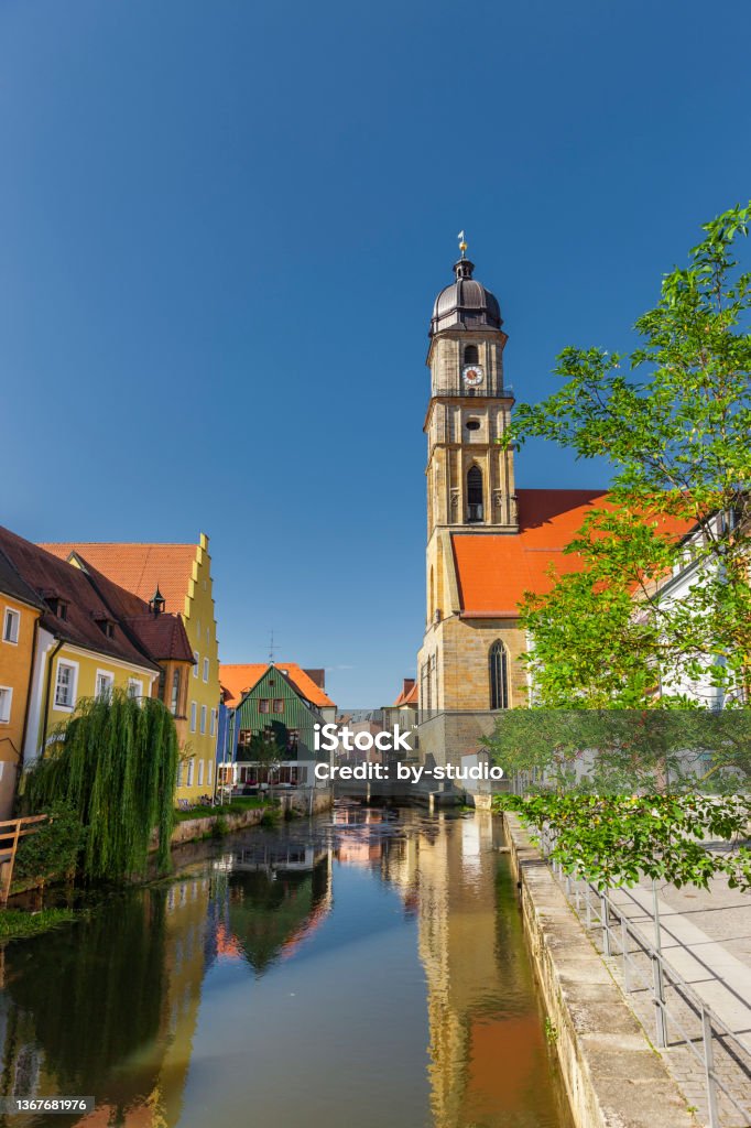 Basilica of St. Martin an der Vils in Amberg in the Upper Palatinate in Germany Basilica of St. Martin an der Vils in Amberg in der Oberpfalz in Germany Church Stock Photo
