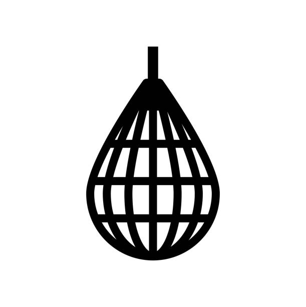 ilustraciones, imágenes clip art, dibujos animados e iconos de stock de vector de icono de trampa de red aislado en blanco, signo e ilustración de símbolo. - fishing net commercial fishing net netting isolated