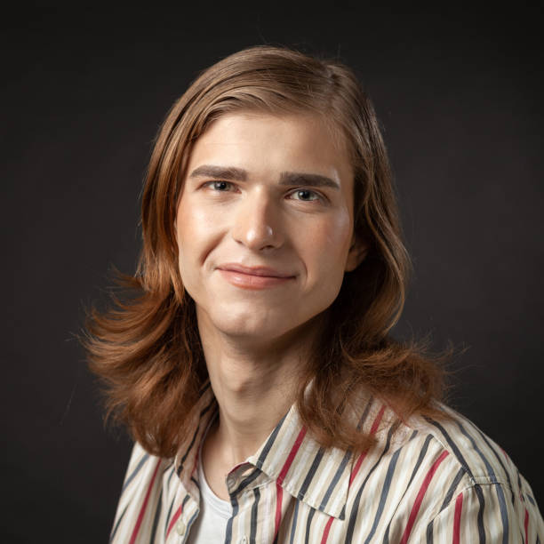 istock Close-up studio portrait of a non-binary person 1367685241