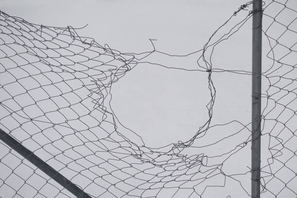 istock damaged fence abstract wire shapes 1367686136