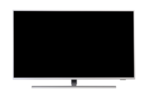 Big led tv isolated on white background
