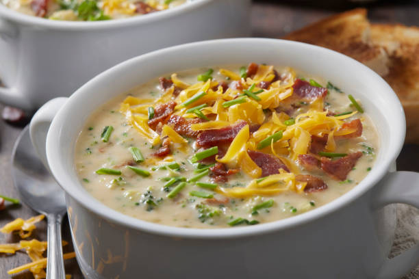 istock Creamy Broccoli, Bacon and Cheddar Cheese Soup 1367691825