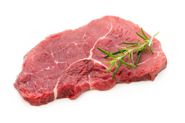 istock Fresh raw beef steak isolated on white. 1367693277