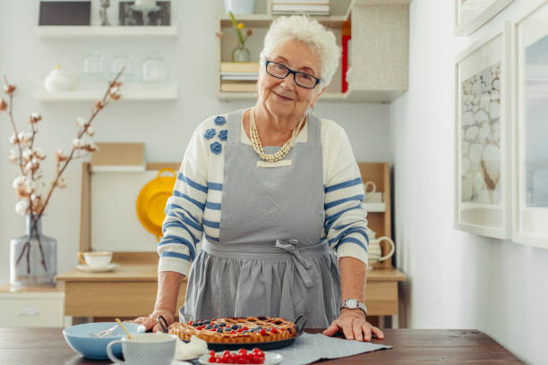 Senior woman at home