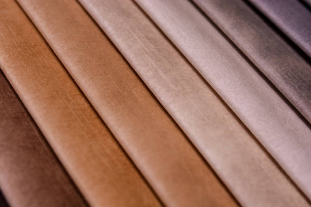 istock Samples of furniture fabrics.Multicolor fabric texture background.Velours. 1367697312