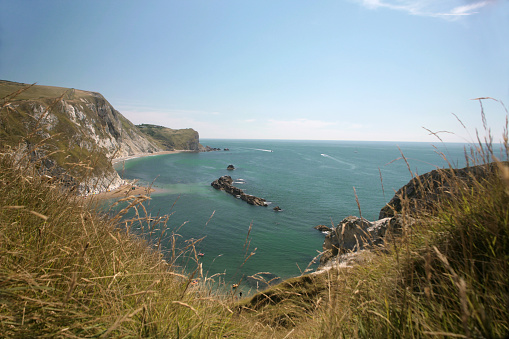 This section of coastline, including Lulworth Cove and Durdle Door are part of the Jurassic Coast World Heritage Site, which starts at Studland in Dorset and ends at Exmouth in Devon.