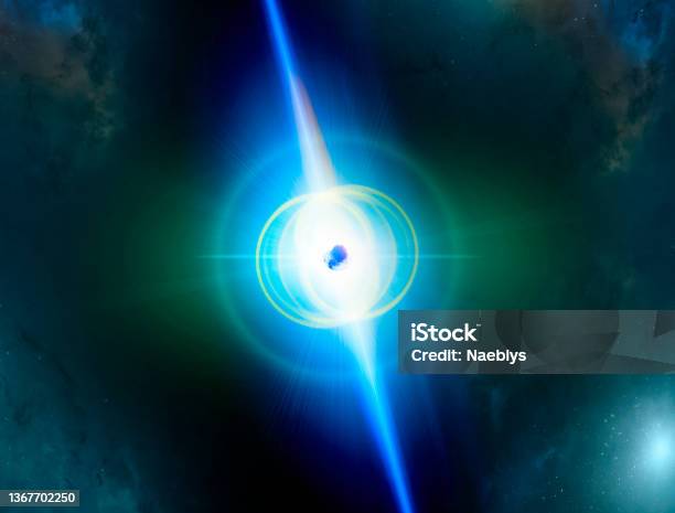 A Magnetar Is A Type Of Neutron Star Believed To Have An Extremely Powerful Magnetic Field Stok Fotoğraflar & Manyetik Alan‘nin Daha Fazla Resimleri