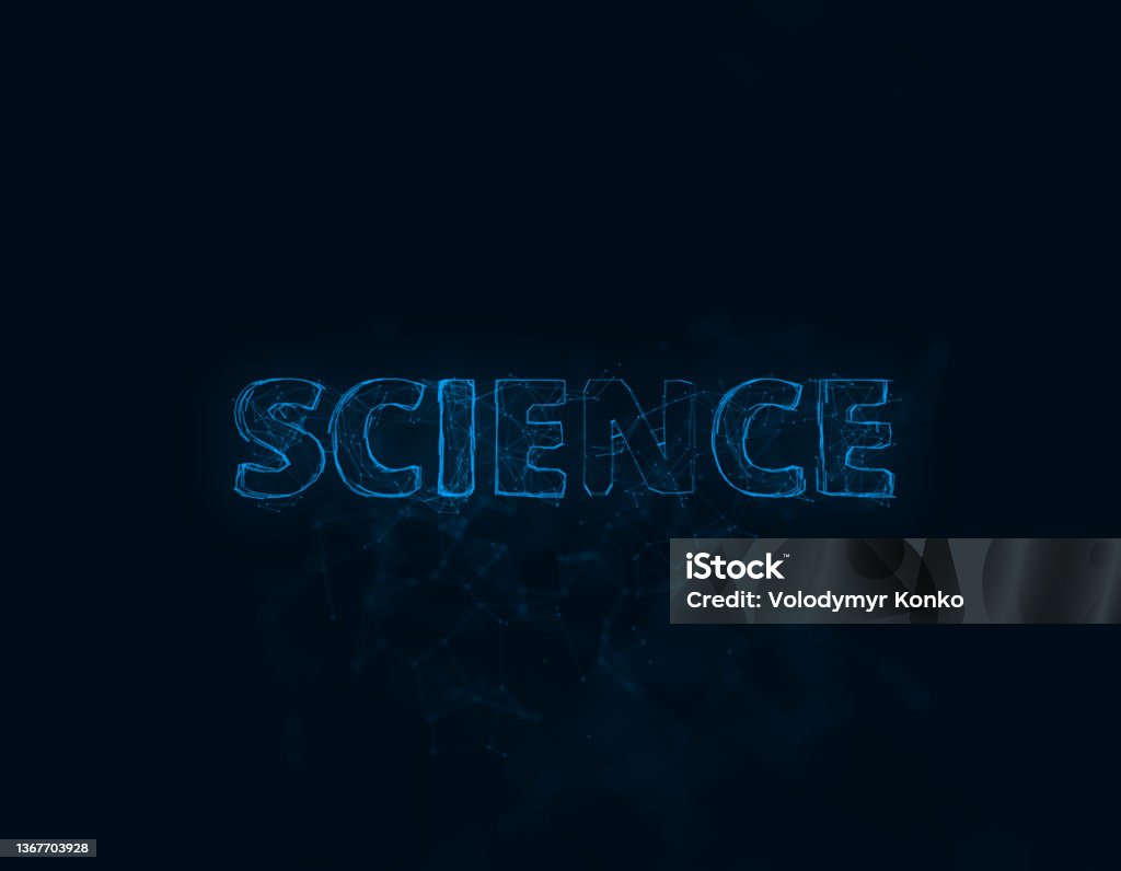 Science Title Square Science Title With Plexus Effect Connected Lines With Dots Lines Title ...
