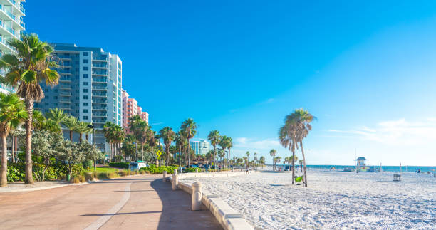 istock Clearwater beach with beautiful white sand in Florida USA 1367707907