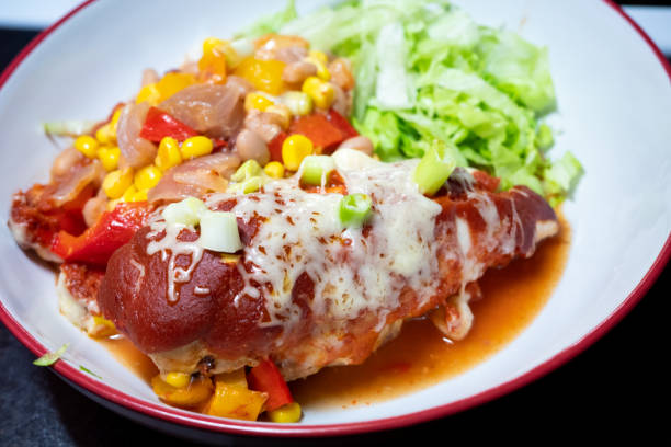 istock Homemade chicken and cheese enchilada bake 1367707953
