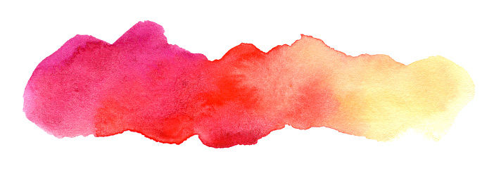 Abstract watercolor background. Hand drawn watercolor spot, yellow,red and pink colors