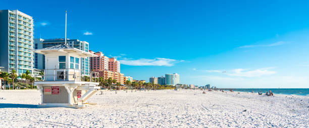 istock Clearwater beach with beautiful white sand in Florida USA 1367708181