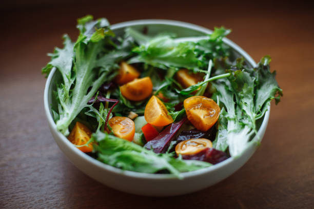 istock On the table a plate with vegetable salad 1367708222