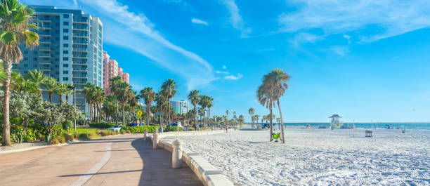 istock Clearwater beach with beautiful white sand in Florida USA 1367710210