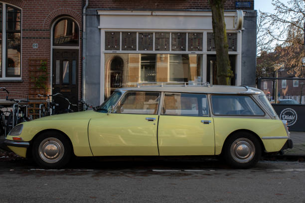 Vintage Citroen Car At Amsterdam The Netherlands 8-12-2021